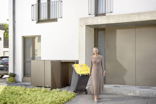 Müllsystem als Aluminiumverkleidung