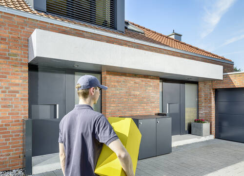 Moderne Paketbox passend zu Ihrem Wohnhaus aus Aluminium