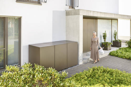 Mülltonnen Box aus Aluminium